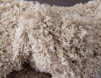 Unique Loom Solid Shag Collection Area Rug (10' x 13' Rectangle, Taupe)