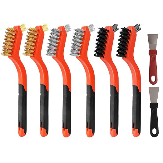24 Pieces Wire Brushes Set, Nylon/Brass/Stainless Steel Bristles by Unknown