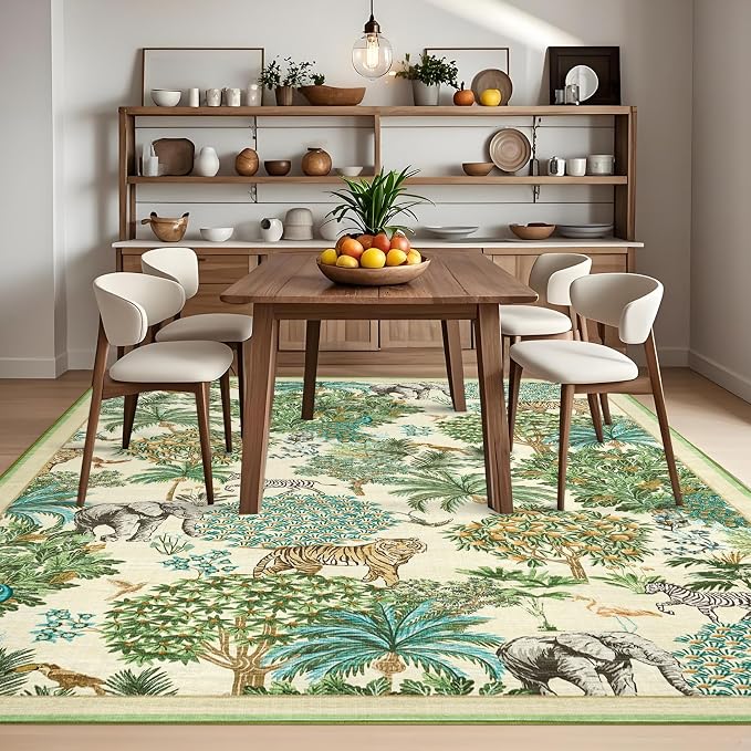GarveeHome Jungle Rug 10x13 Washable Area Rugs - Image 3
