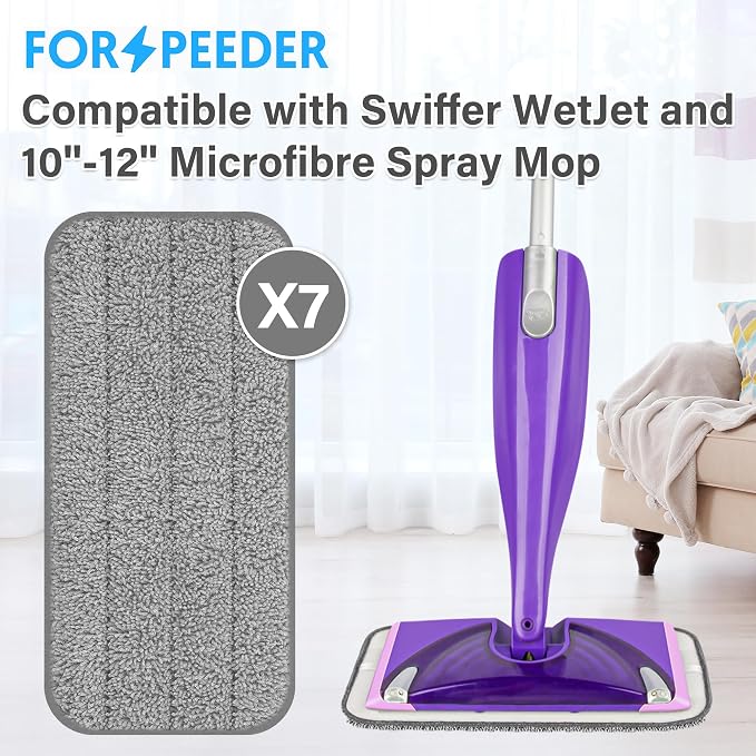 Reusable Mop Pads for Swiffer WetJet, Wet Pads Refills for 12'' Spray Mop - Image 2