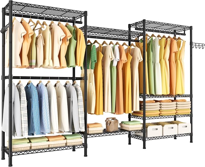 Heavy Duty Garment Rack Large Clothes Rack, Freestanding Closet Portable by Golpart