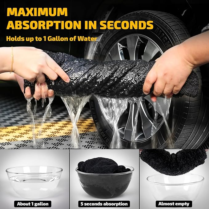 2-Pack 1200 GSM Car Drying Towels – Microfiber Towels - Image 3