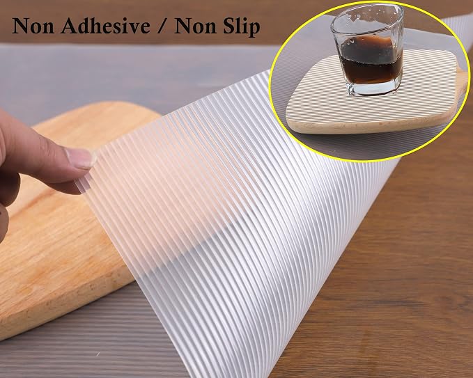 Shelf Liners for Kitchen Cabinets Non Adhesive Cabinet Drawer Liners Non Slip - Image 3
