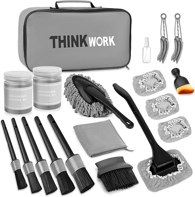 THINKWORK Windshield Cleaner Tool, Car Interior Cleaning Kit, Car Detailing Kit by THINKWORK