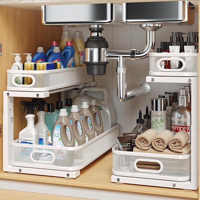 2 Pack 17.3IN-Depth Under Sink Organizer by UnderSinkOrganizer