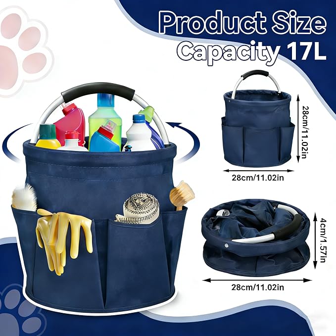 Qivine Cleaning Caddy for Cleaning Supplies, 17L Cleaning Supply Caddy - Image 2