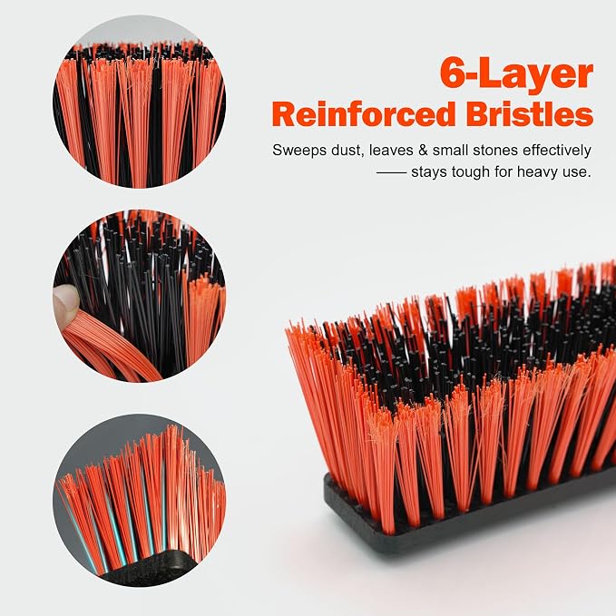 JEHONN 24” Wide Push Broom Outdoor Heavy Duty - Image 2