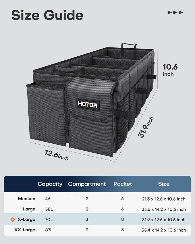 HOTOR Trunk Organizer for Car - Image 3