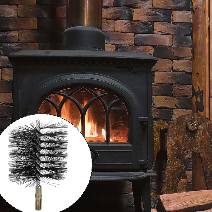 RattanView 4 Inch Double Spiral Flue Brush Round Chimney Cleaning Brush - Image 6