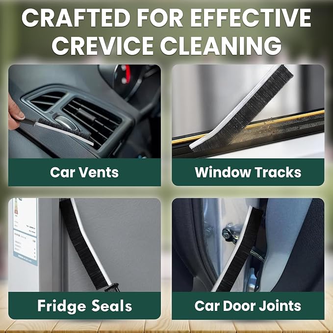 Crevice Cleaning Brush Set – 6Pcs Hard Bristle Cleaning Tools - Image 8