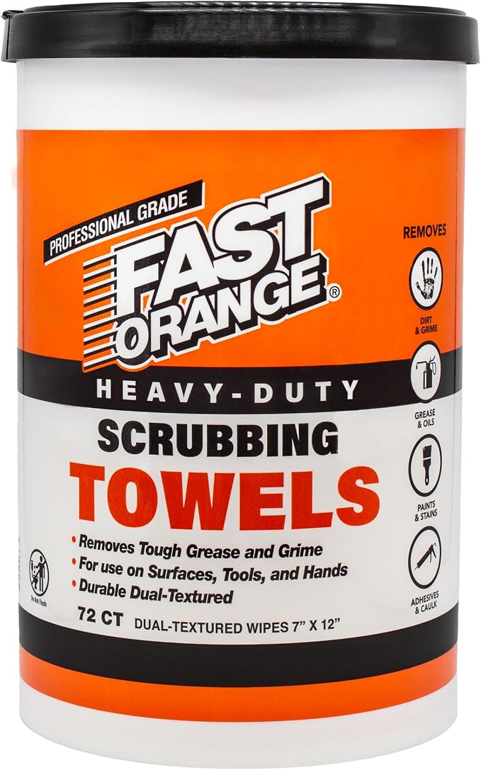 Fast Orange Heavy Duty Scrubbing Towels Removes Tough Grease, Glue and More by FastOrange