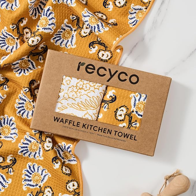 RECYCO Waffle Kitchen Towel Set of 2 - Image 7