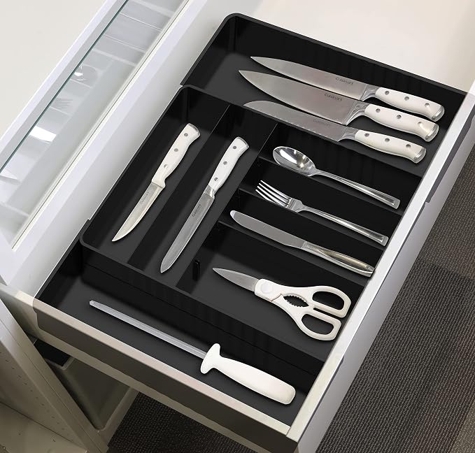 Simple Houseware Expandable Kitchen Drawer Flatware Organizer - Image 4