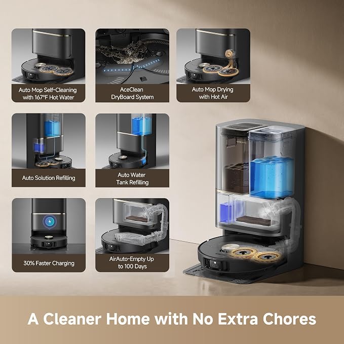 DREAME L50 Ultra Robot Vacuum and Mop Black - Image 7