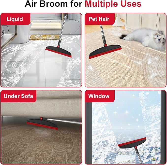 Broom with Dustpan Combo Set and Silicone Air Broom Kit - Image 4