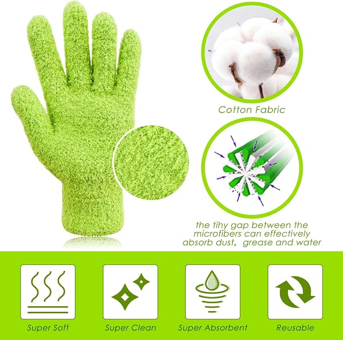 6 Pcs Window Venetian Blind Cleaner Duster Tool 2 Pcs 7 Fingers Dusting Cleaner - Image 3