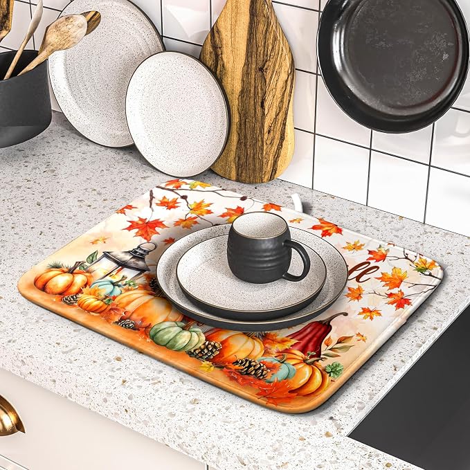Happy Fall Dish Drying Mat - Image 5