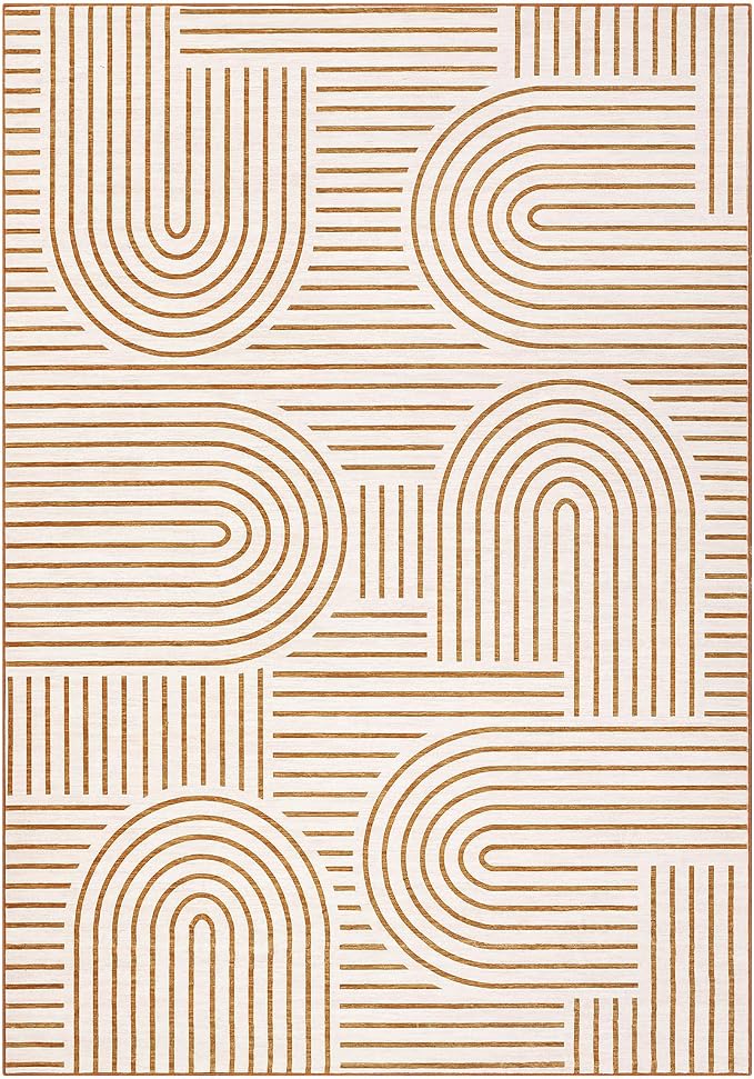 Washable Rug 5x7 Area Rugs for Living Room, Abstract Rug for Bedroom, Soft - Image 4