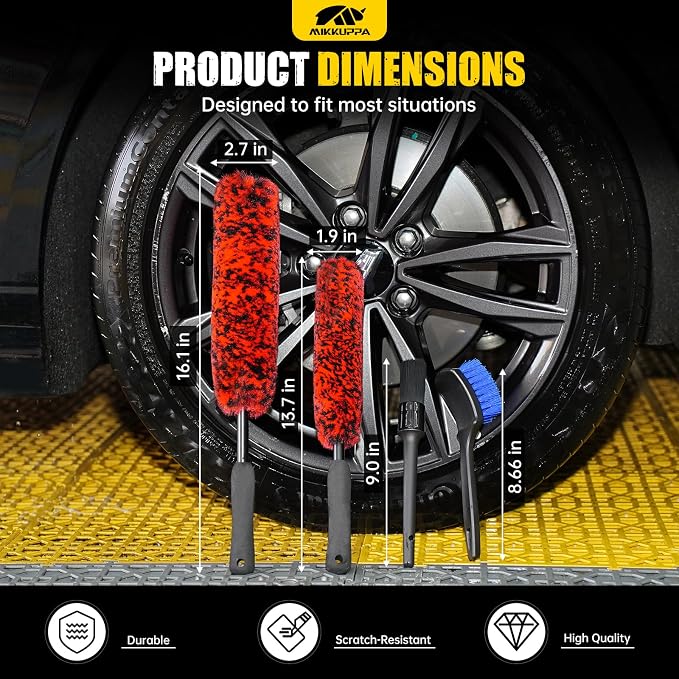 MIKKUPPA Car Wheel Brush Set - Image 2