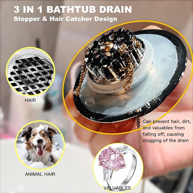 Kitchen Sink Drain Strainer 3 in 1, 304 Stainless Steel Pop Up Sink Stopper - Image 8