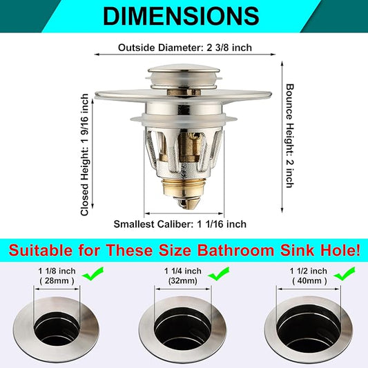 Universal Bathroom Sink Stopper - Image 2
