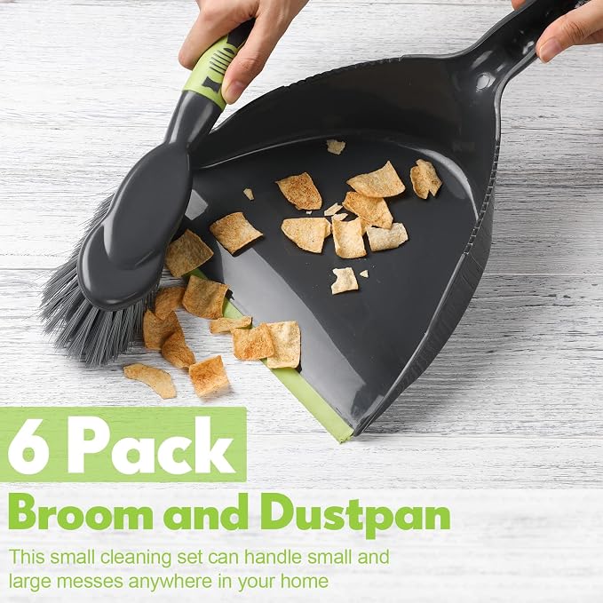 Zopeal 6 Set Dust Pan and Brush Set, Small Dustpan - Image 5