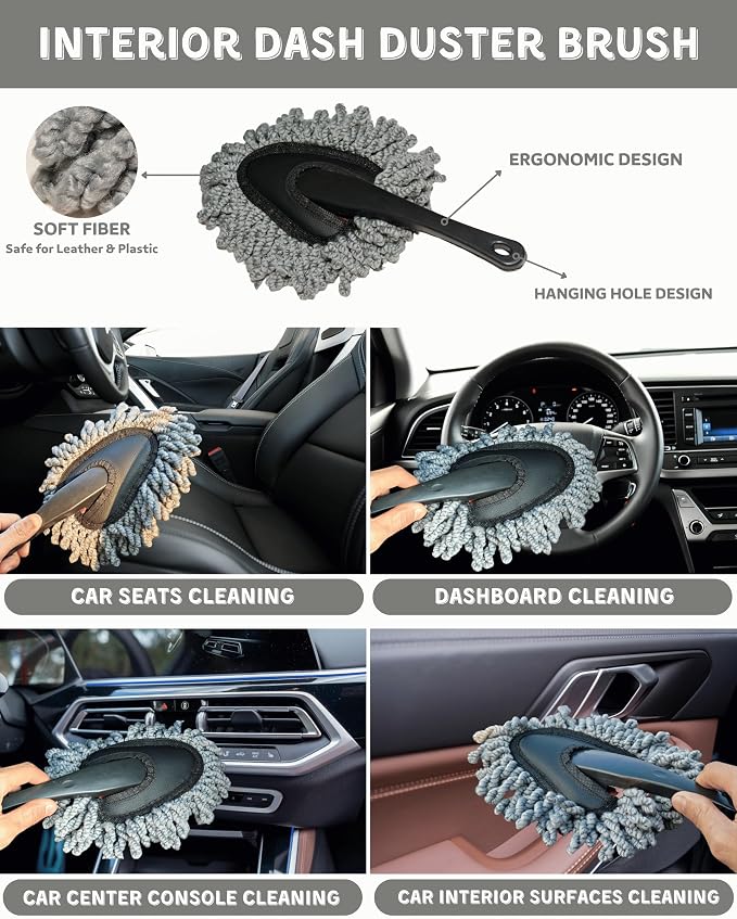 18Pcs Professional Car Interior Detailing Kit All-in-One Cleaning Tools - Image 2