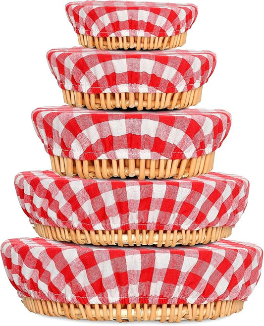 Reusable Bowl Covers, 5 Size Stretch Cloth Bowl Covers by Unknown
