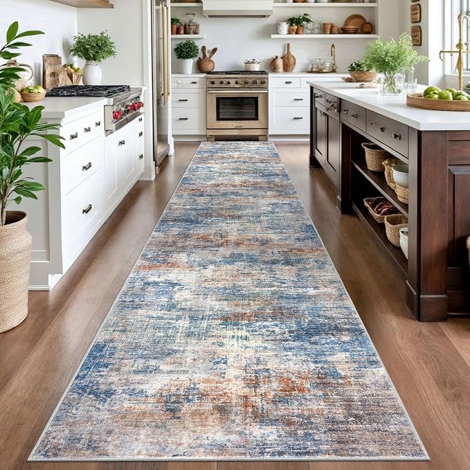 IOHOUZE Abstract Runner Rug 3x16 Ft Extra Long Washable Runners - Image 2