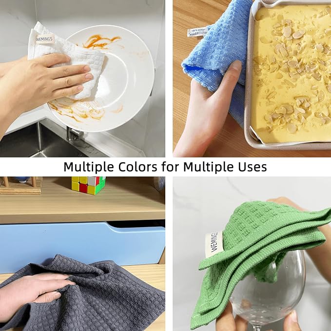 Cotton Dishcloths Set for Home and Kitchen Cleaning - Image 3