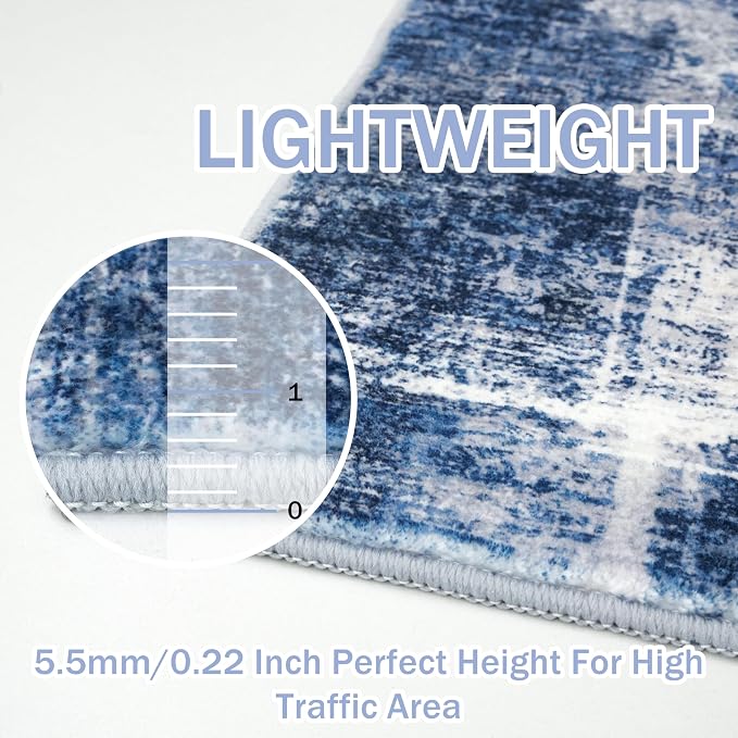 IOHOUZE Abstract Runner Rug 3x16 Ft Washable Runners - Image 5