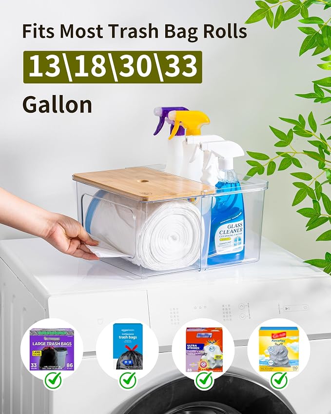 Trash Bag Dispenser Dishwasher Pod Holder - 5 in 1 Plastic Garbage Bag Under - Image 4