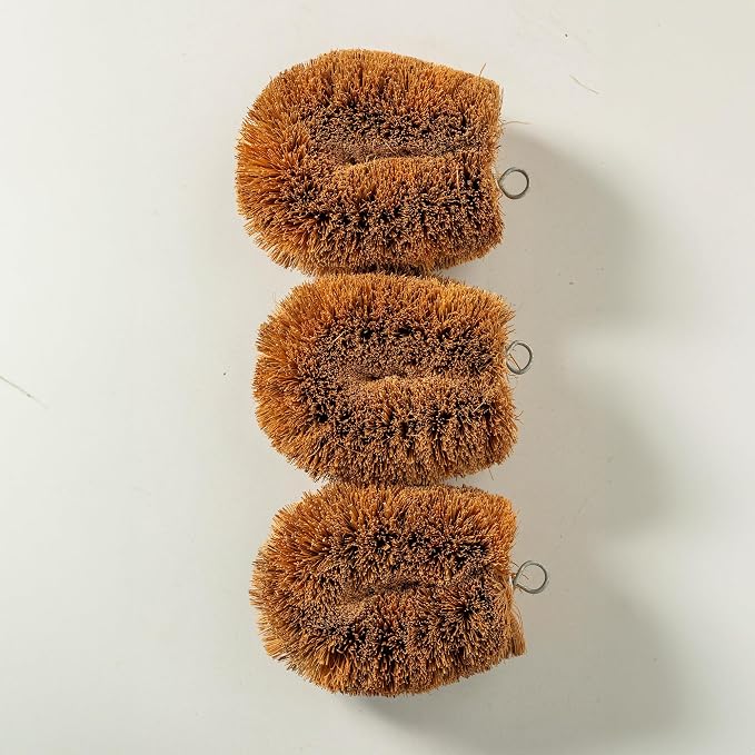 Pack of 3 Tawashi 100% Natural Coconut Coir Fiber Brush, Vegetable Scrub Brush - Image 6