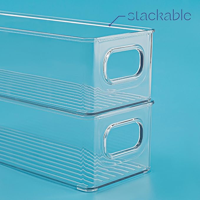Plastic Food Storage Clear Container 2 Pack Bin - Image 4
