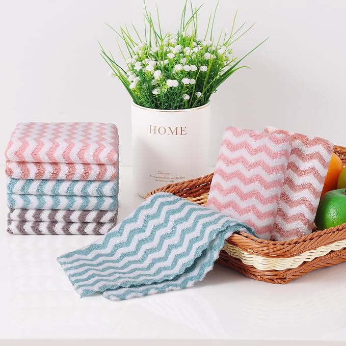Homaxy 12 Pack Kitchen Dish Cloths, Ultra Soft and Absorbent Dish Towels - Image 7