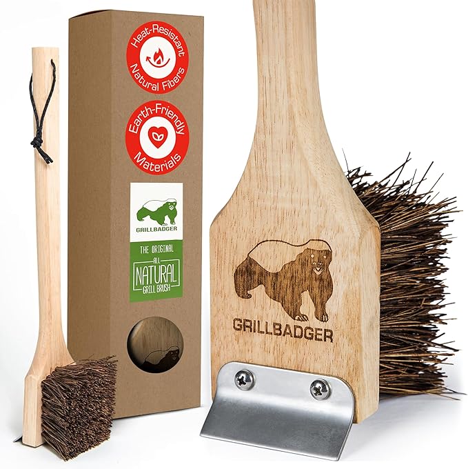 The Original Non Metal Grill Brush by GRILLBADGER