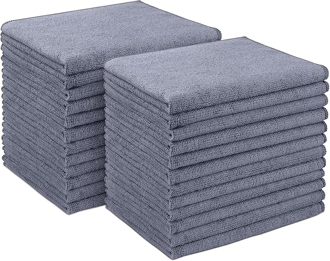 AIDEA Microfiber Cleaning Cloth-24PK, Soft Microfiber Towels by AIDEAHOME