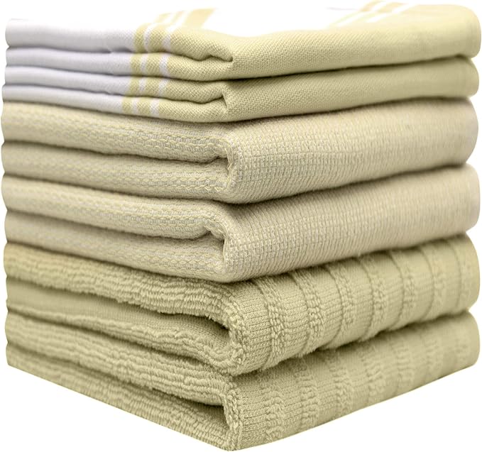 Premium Kitchen Towels | Large Cotton Dish Towels | Flat & Terry Highly - Image 2