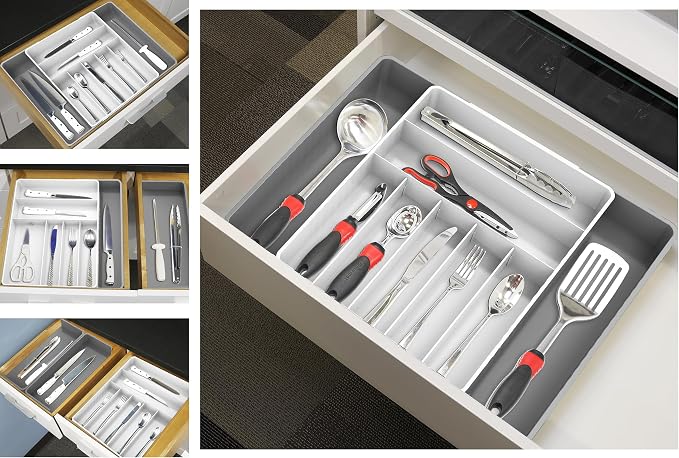 Simple Houseware Expandable Kitchen Drawer Flatware Organizer - Image 5