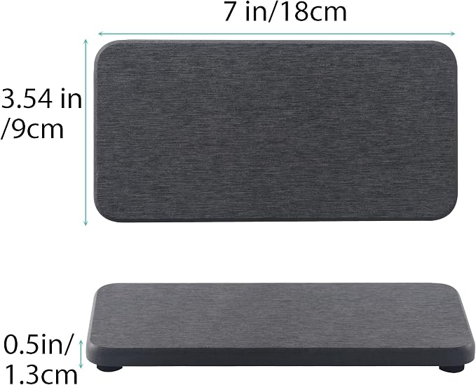 2 Pcs Water Absorbing Stone Trays, Kitchen/Bathroom Sink Soap Dish, Diatomite - Image 3