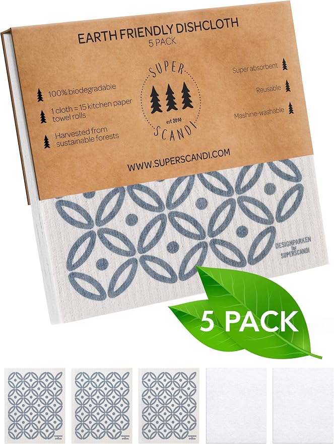 SUPERSCANDI 5 Pack Swedish Dishcloths - Image 2