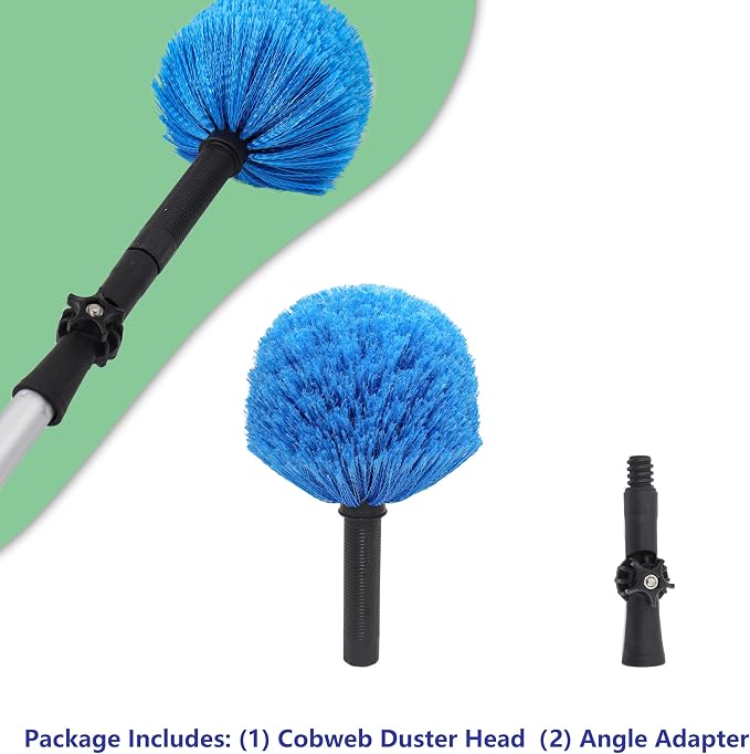 Twist-On Cobweb Duster Head, Soft Bristles Spider Web Duster Brush - Image 2
