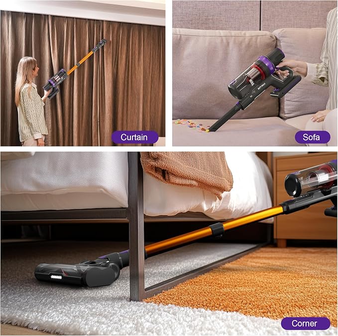 Cordless Vacuum Cleaner, Stick Handheld Rechargeable Lightweight 4-in-1 Vacuum - Image 5