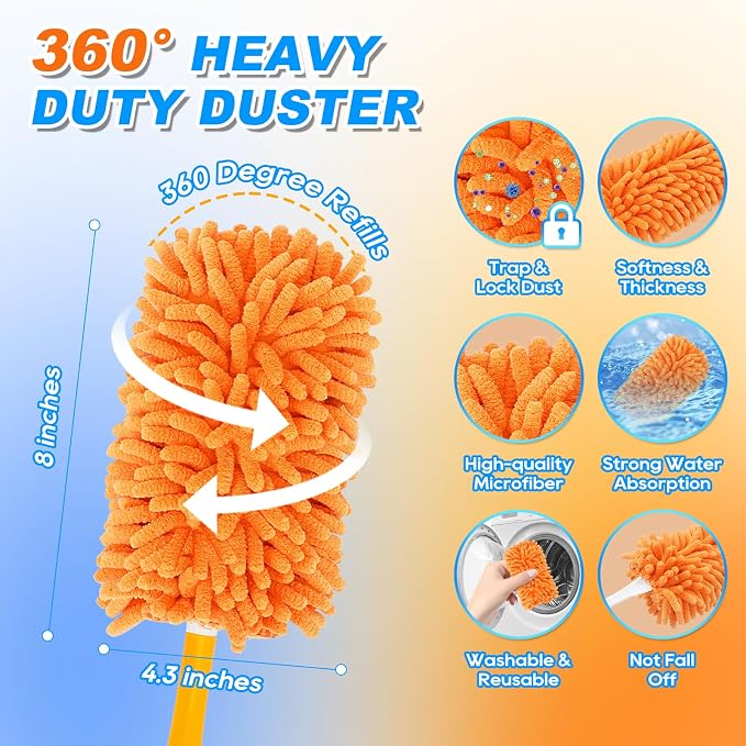 Reusable Duster Refill for Swiffer Hand Duster, 360 Degree Duster Refills for - Image 3