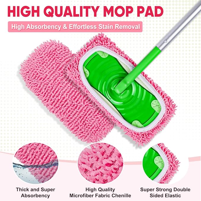 6-Pack Reusable Microfiber Mop Pads Compatible - Image 3