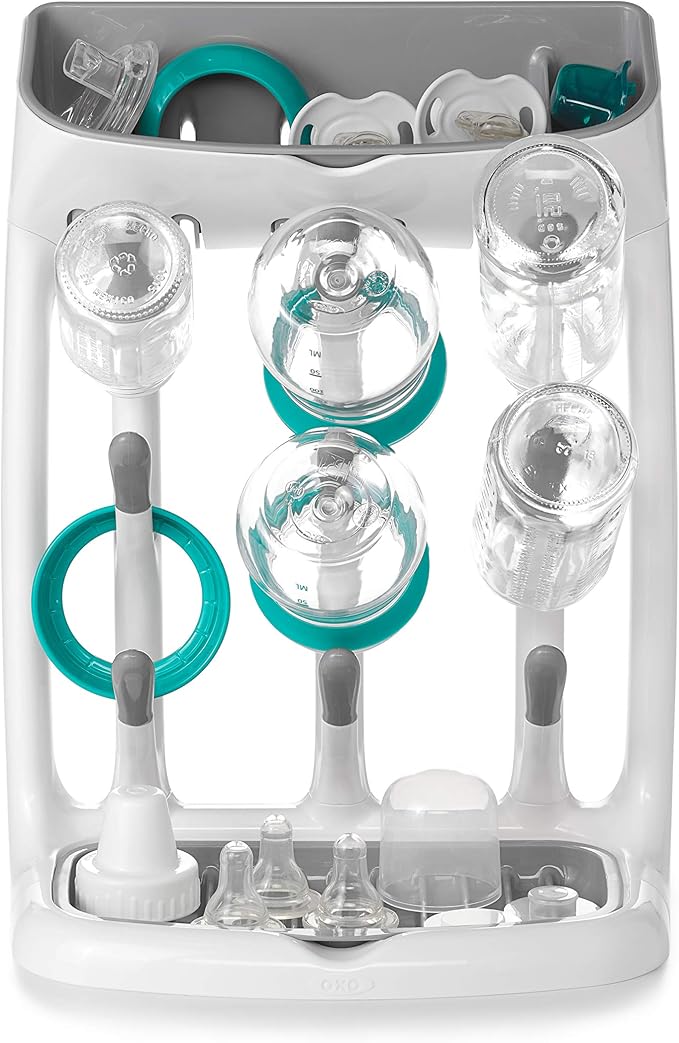 OXO Tot Space-Saving Bottle Drying Rack, Baby Bottle Organizer - Image 9