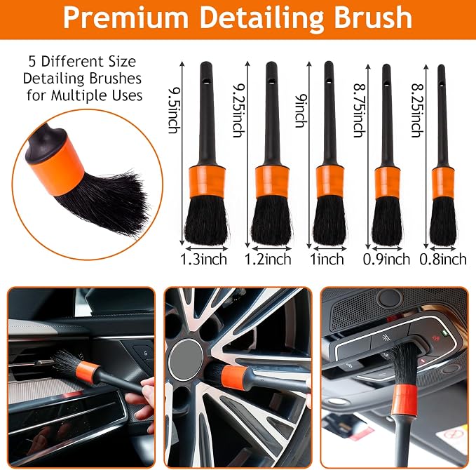 THINKWORK Windshield Cleaner Tool, Car Detailing Kit Interior, Car Cleaning Kit - Image 3