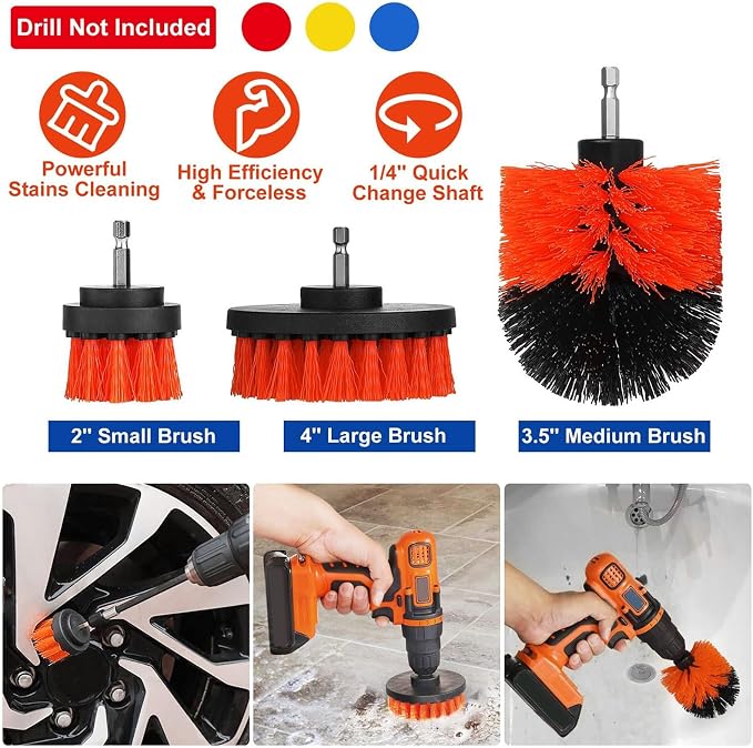 iMounTEK All Purpose Power Scrubber Cleaning Brush Combo Kit. Bathroom - Image 2