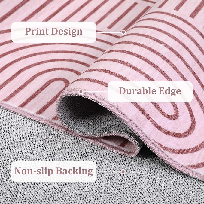 Modern Rug 2x6 Runners for Hallways, Abstract Kitchen Runner Rugs Non Slip Bath - Image 7