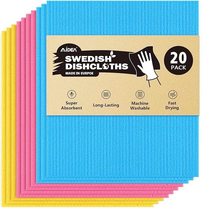 AIDEA Swedish Dishcloths for Kitchen, Reusable Paper Towels, Kitchen Washcloths by AIDEAHOME